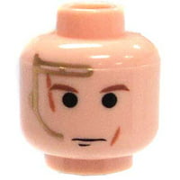 Lego Light Flesh with Headset & Closed Mouth Head Loose